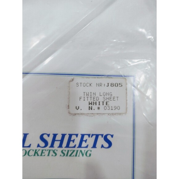 LL Bean 100% Cotton Flannel Twin Long Sheet Set White Portugal NEW In Package - Picture 5 of 9